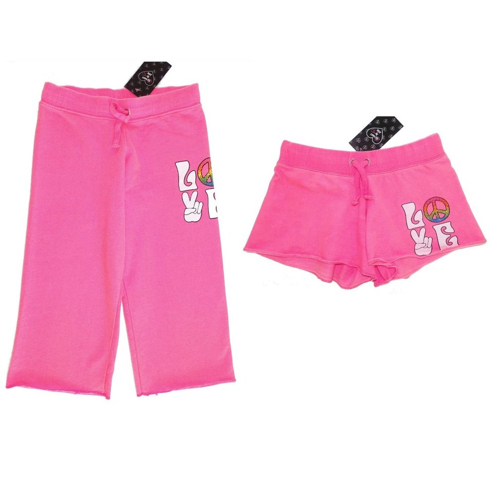 Flowers by Zoe fluo pink shorts & Pink capri pants